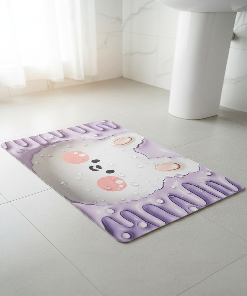 3D Visual Non-Slip Absorbent Floor Mat – Quick-Dry Diatomaceous Mud Rug