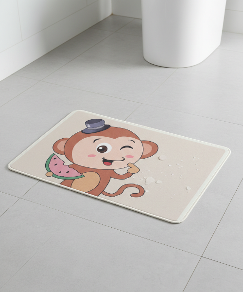 3D Visual Non-Slip Absorbent Floor Mat – Quick-Dry Diatomaceous Mud Rug