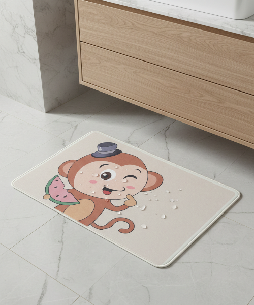 3D Visual Non-Slip Absorbent Floor Mat – Quick-Dry Diatomaceous Mud Rug