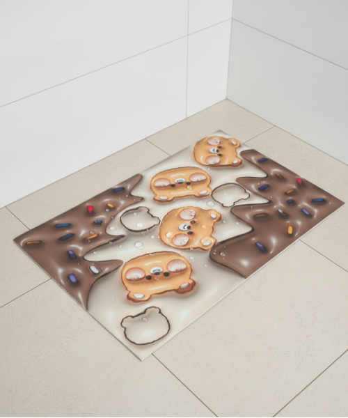 3D Visual Absorbent Diatomite Floor Mat – Quick-Dry Anti-Slip Rug