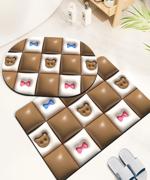 3D Visual Non-Slip Absorbent Floor Mat – Quick-Dry Diatomaceous Mud Rug