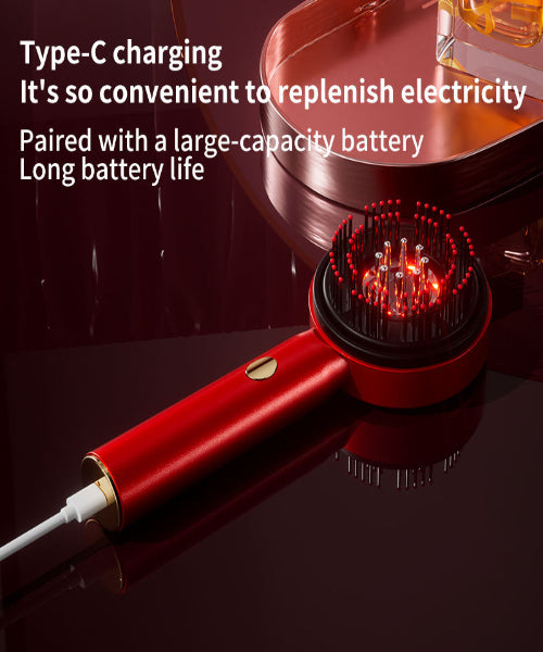 Hair Scalp Massager Oil Applicator Electric Scalp Massaging Brush Rechargeable Head Deep Massage Comb