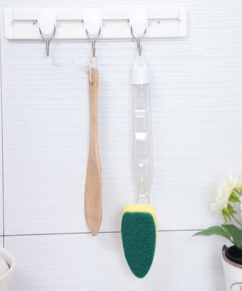 Premium Soap Dispensing Dish Wand – Heavy Duty Kitchen Non-Scratch Scrubber Dispensing Scrub Brush Sink Dishwashing Brush Dish Sponge with Soap Dispenser