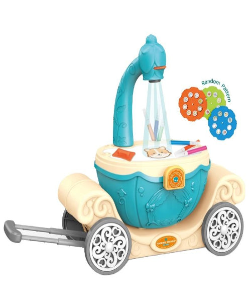7IN1 Educational Pretend Play Drawing Projector Table Toy Kids Kitchen Set