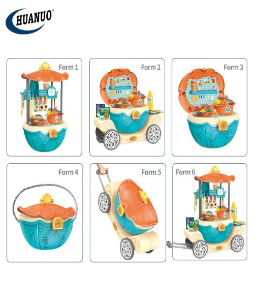 7IN1 Educational Pretend Play Drawing Projector Table Toy Kids Kitchen Set