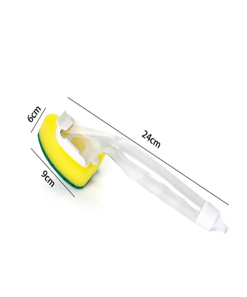 Premium Soap Dispensing Dish Wand – Heavy Duty Kitchen Non-Scratch Scrubber Dispensing Scrub Brush Sink Dishwashing Brush Dish Sponge with Soap Dispenser