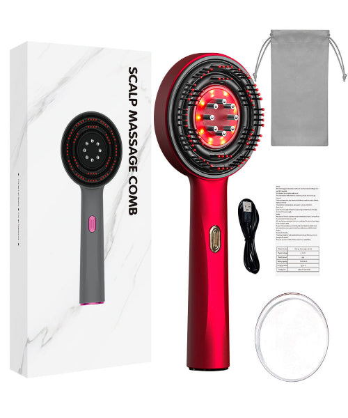 Hair Scalp Massager Oil Applicator Electric Scalp Massaging Brush Rechargeable Head Deep Massage Comb