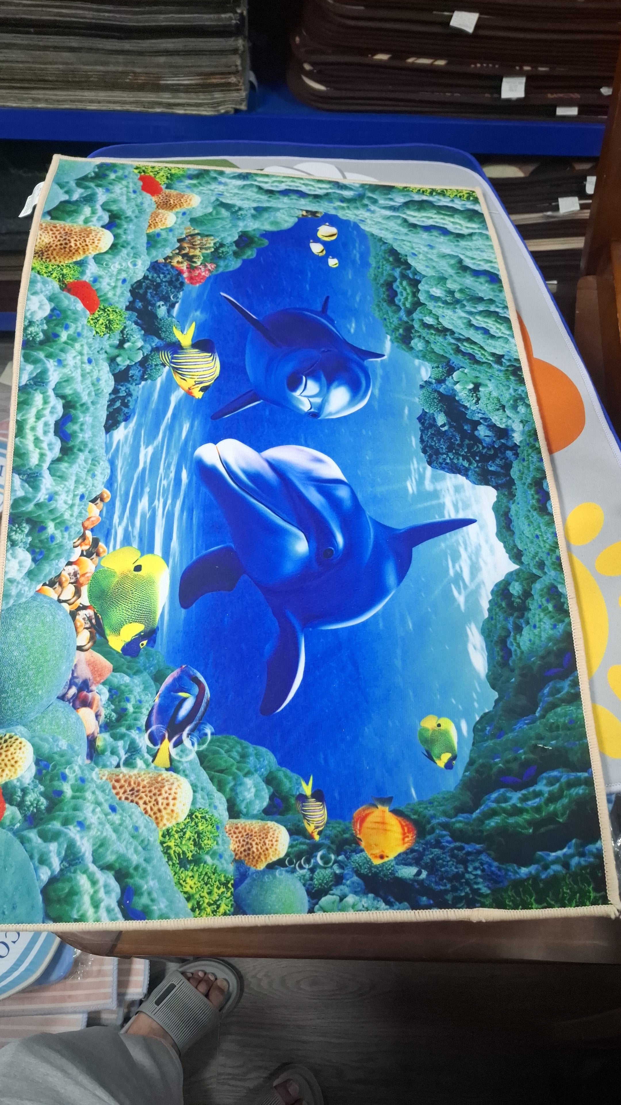 3D Underwater Dolphin Paradise Non-Slip Decorative Floor Mat