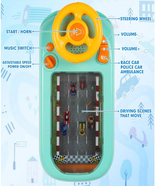 Wholesale Children's Racing Game Simulation Driving Steering Wheel Desktop Educational Toy Adventure